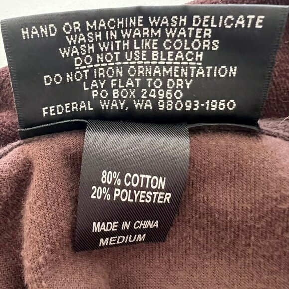 Christine Alexander Brown Full Zip Up Velour Track Jacket Women's M - Picture 8 of 8